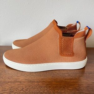 Rothy’s The Chelsea Fawn Orange Sneakers Ankle Boots Bootie Knit Shoes 9 $145